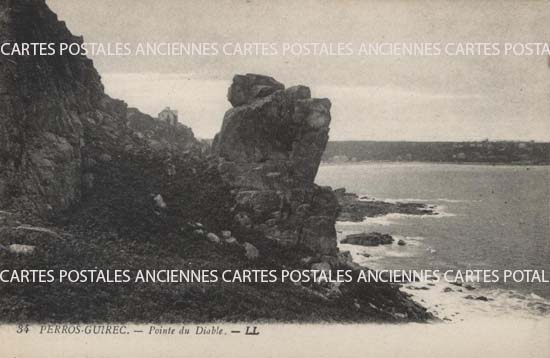 Cartes postales anciennes > CARTES POSTALES > carte postale ancienne > cartes-postales-ancienne.com Bretagne Cote d'armor Perros Guirec