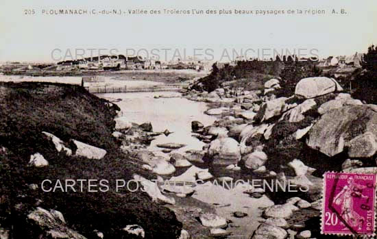 Cartes postales anciennes > CARTES POSTALES > carte postale ancienne > cartes-postales-ancienne.com Bretagne Cote d'armor Ploumanach