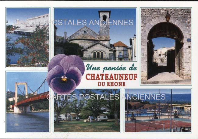 Cartes postales anciennes > CARTES POSTALES > carte postale ancienne > cartes-postales-ancienne.com Auvergne rhone alpes Drome Chateauneuf Du Rhone