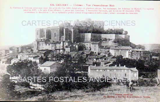 Cartes postales anciennes > CARTES POSTALES > carte postale ancienne > cartes-postales-ancienne.com Auvergne rhone alpes Drome Grignan