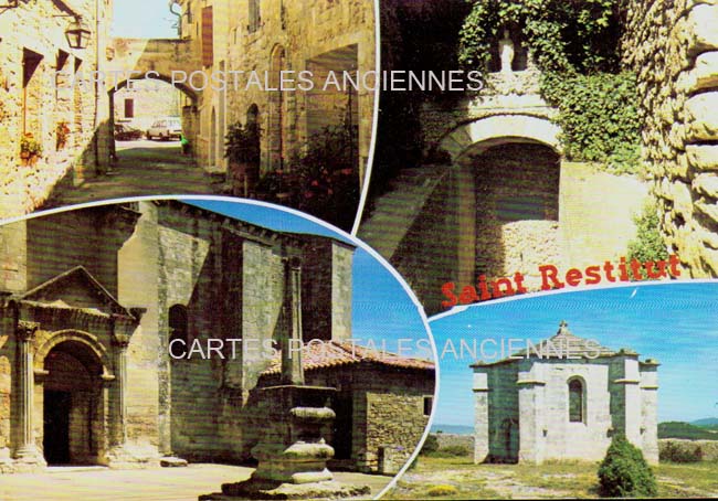 Cartes postales anciennes > CARTES POSTALES > carte postale ancienne > cartes-postales-ancienne.com Auvergne rhone alpes Drome Saint Restitut