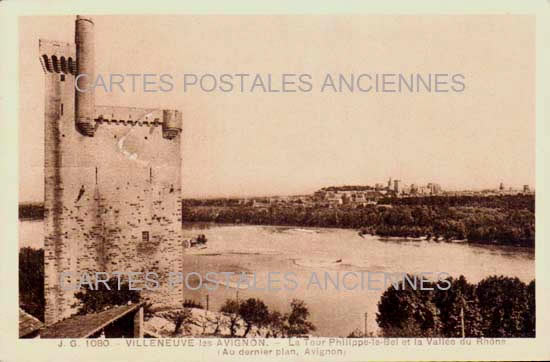 Cartes postales anciennes > CARTES POSTALES > carte postale ancienne > cartes-postales-ancienne.com Gard 30 Villeneuve Les Avignons