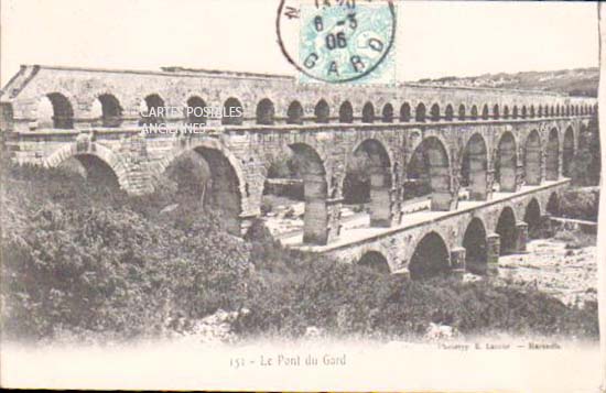 Cartes postales anciennes > CARTES POSTALES > carte postale ancienne > cartes-postales-ancienne.com Gard 30 Vers Pont Du Gard