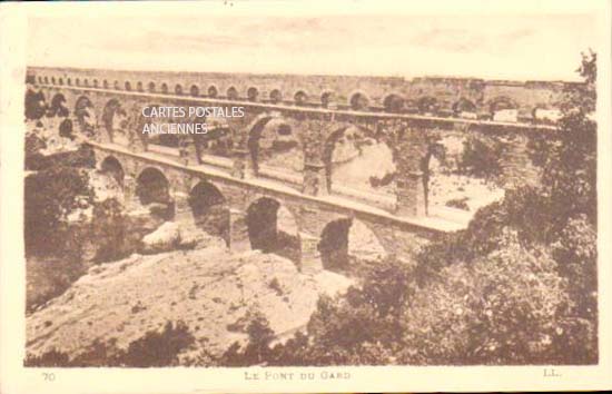 Cartes postales anciennes > CARTES POSTALES > carte postale ancienne > cartes-postales-ancienne.com Gard 30 Vers Pont Du Gard