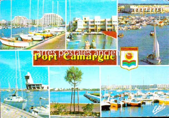 Cartes postales anciennes > CARTES POSTALES > carte postale ancienne > cartes-postales-ancienne.com Occitanie Gard Port Camargue