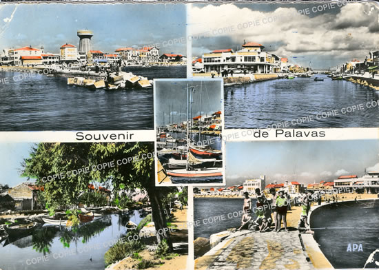 Cartes postales anciennes > CARTES POSTALES > carte postale ancienne > cartes-postales-ancienne.com Occitanie Herault Palavas Les Flots