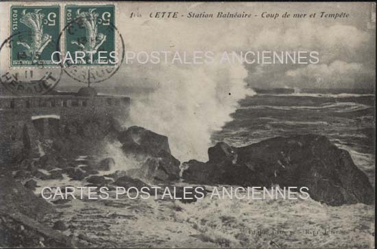 Cartes postales anciennes > CARTES POSTALES > carte postale ancienne > cartes-postales-ancienne.com Herault 34 Sete