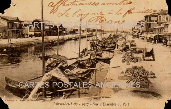 Cartes postales anciennes > CARTES POSTALES > carte postale ancienne > cartes-postales-ancienne.com Occitanie Herault Palavas Les Flots