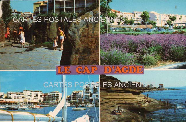 Cartes postales anciennes > CARTES POSTALES > carte postale ancienne > cartes-postales-ancienne.com Occitanie Herault Le Cap D Agde