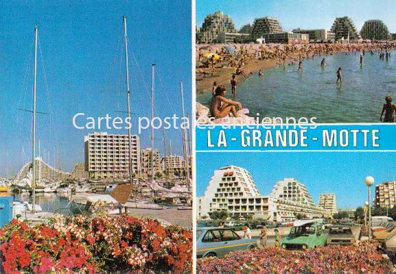 Cartes postales anciennes > CARTES POSTALES > carte postale ancienne > cartes-postales-ancienne.com Occitanie La Grande Motte