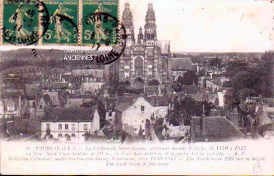 Cartes postales anciennes > CARTES POSTALES > carte postale ancienne > cartes-postales-ancienne.com Centre val de loire  Indre et loire Tours