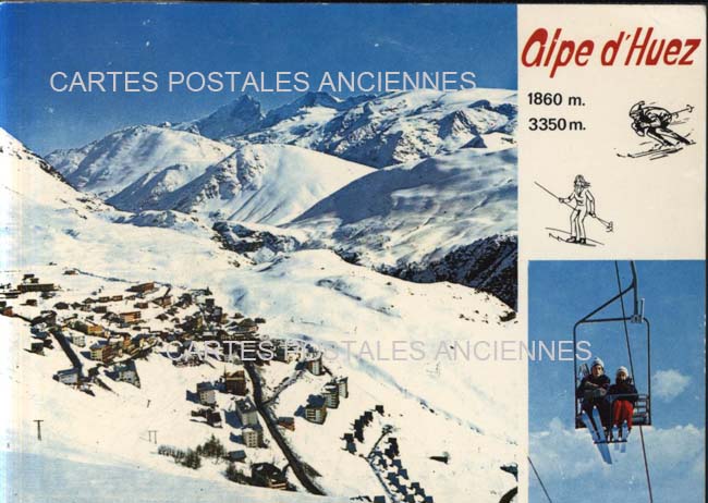 Cartes postales anciennes > CARTES POSTALES > carte postale ancienne > cartes-postales-ancienne.com Auvergne rhone alpes Isere L Alpe D Huez