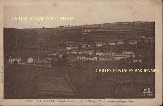 Cartes postales anciennes > CARTES POSTALES > carte postale ancienne > cartes-postales-ancienne.com Auvergne rhone alpes Haute loire Salettes