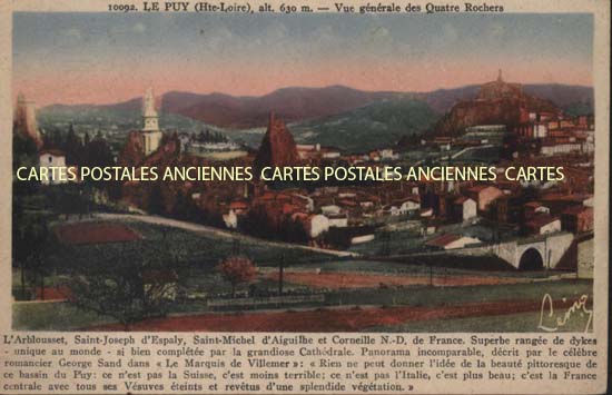 Cartes postales anciennes > CARTES POSTALES > carte postale ancienne > cartes-postales-ancienne.com Auvergne rhone alpes Haute loire Le Puy En Velay