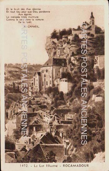 Cartes postales anciennes > CARTES POSTALES > carte postale ancienne > cartes-postales-ancienne.com Occitanie Lot Rocamadour