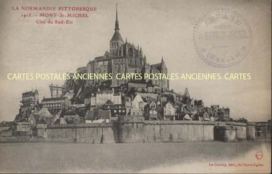 Cartes postales anciennes > CARTES POSTALES > carte postale ancienne > cartes-postales-ancienne.com Normandie Le Mont Saint Michel