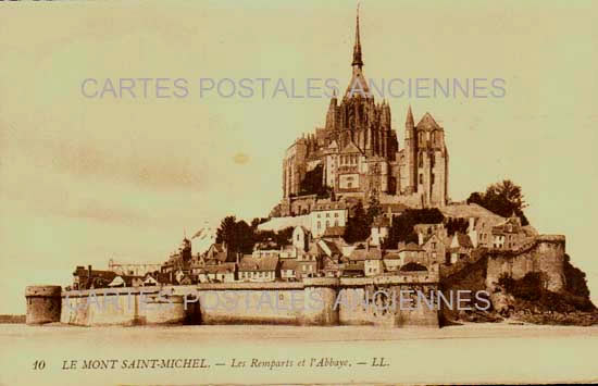 Cartes postales anciennes > CARTES POSTALES > carte postale ancienne > cartes-postales-ancienne.com Normandie Le Mont Saint Michel