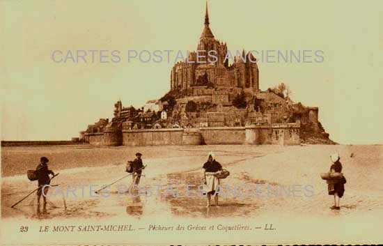 Cartes postales anciennes > CARTES POSTALES > carte postale ancienne > cartes-postales-ancienne.com Normandie Le Mont Saint Michel