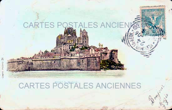 Cartes postales anciennes > CARTES POSTALES > carte postale ancienne > cartes-postales-ancienne.com Normandie Le Mont Saint Michel