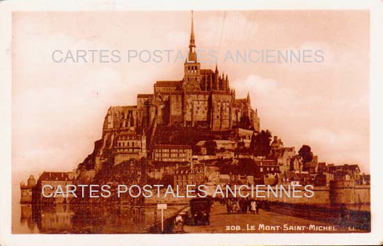 Cartes postales anciennes > CARTES POSTALES > carte postale ancienne > cartes-postales-ancienne.com Normandie Le Mont Saint Michel