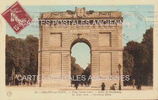 Cartes postales anciennes > CARTES POSTALES > carte postale ancienne > cartes-postales-ancienne.com Grand est Marne Chalons-en-Champagne