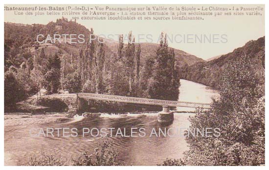 Cartes postales anciennes > CARTES POSTALES > carte postale ancienne > cartes-postales-ancienne.com Auvergne rhone alpes Puy de dome Chateauneuf Les Bains