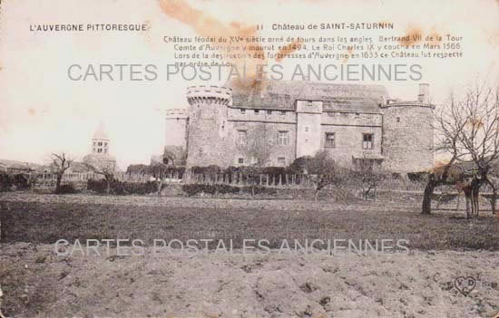 Cartes postales anciennes > CARTES POSTALES > carte postale ancienne > cartes-postales-ancienne.com Auvergne rhone alpes Puy de dome Saint Saturnin