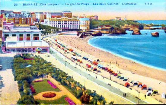 Cartes postales anciennes > CARTES POSTALES > carte postale ancienne > cartes-postales-ancienne.com Nouvelle aquitaine Pyrenees atlantiques Biarritz