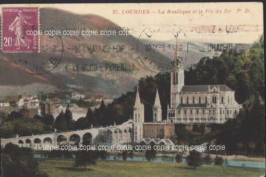 Cartes postales anciennes > CARTES POSTALES > carte postale ancienne > cartes-postales-ancienne.com Occitanie Hautes pyrenees Lourdes