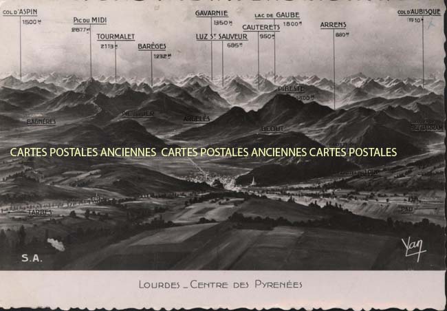 Cartes postales anciennes > CARTES POSTALES > carte postale ancienne > cartes-postales-ancienne.com Occitanie Hautes pyrenees Lourdes