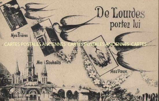 Cartes postales anciennes > CARTES POSTALES > carte postale ancienne > cartes-postales-ancienne.com Occitanie Hautes pyrenees Lourdes