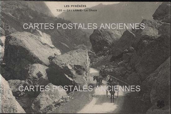 Cartes postales anciennes > CARTES POSTALES > carte postale ancienne > cartes-postales-ancienne.com Occitanie Hautes pyrenees Gavarnie