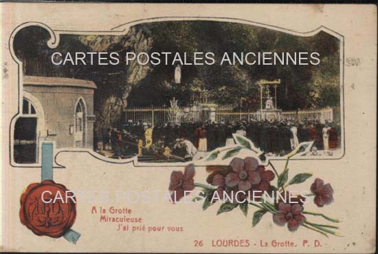 Cartes postales anciennes > CARTES POSTALES > carte postale ancienne > cartes-postales-ancienne.com Occitanie Hautes pyrenees Lourdes