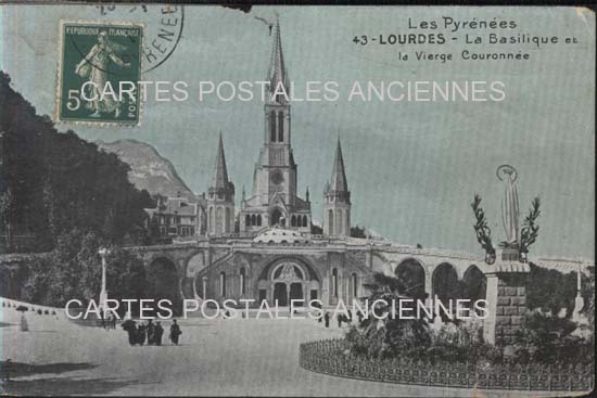 Cartes postales anciennes > CARTES POSTALES > carte postale ancienne > cartes-postales-ancienne.com Occitanie Hautes pyrenees Lourdes