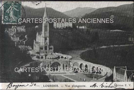 Cartes postales anciennes > CARTES POSTALES > carte postale ancienne > cartes-postales-ancienne.com Occitanie Hautes pyrenees Lourdes