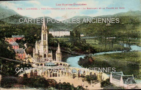 Cartes postales anciennes > CARTES POSTALES > carte postale ancienne > cartes-postales-ancienne.com Occitanie Hautes pyrenees Lourdes