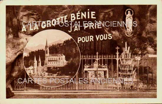 Cartes postales anciennes > CARTES POSTALES > carte postale ancienne > cartes-postales-ancienne.com Occitanie Hautes pyrenees Lourdes