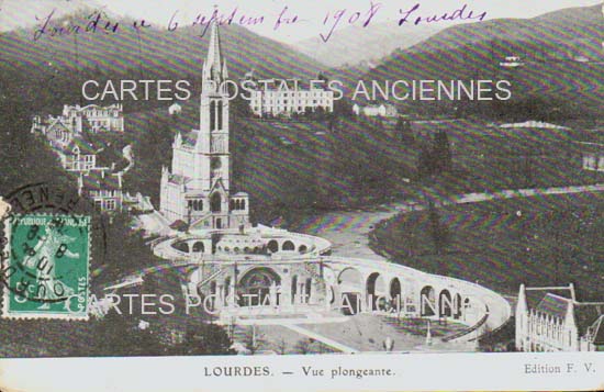 Cartes postales anciennes > CARTES POSTALES > carte postale ancienne > cartes-postales-ancienne.com Occitanie Hautes pyrenees Lourdes