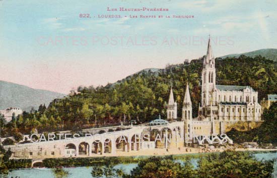 Cartes postales anciennes > CARTES POSTALES > carte postale ancienne > cartes-postales-ancienne.com Occitanie Hautes pyrenees Lourdes