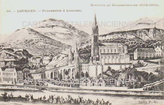 Cartes postales anciennes > CARTES POSTALES > carte postale ancienne > cartes-postales-ancienne.com Occitanie Hautes pyrenees Lourdes