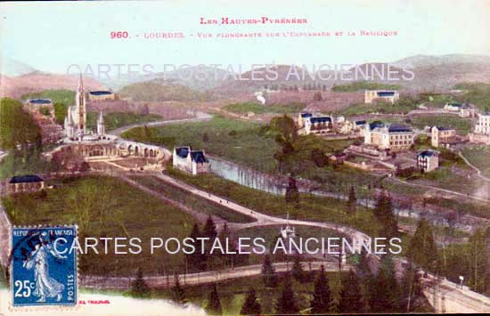 Cartes postales anciennes > CARTES POSTALES > carte postale ancienne > cartes-postales-ancienne.com Occitanie Hautes pyrenees Lourdes