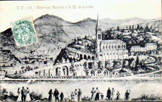 Cartes postales anciennes > CARTES POSTALES > carte postale ancienne > cartes-postales-ancienne.com Occitanie Hautes pyrenees Lourdes