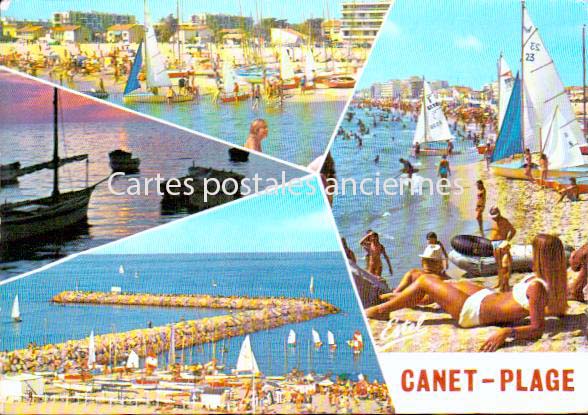 Cartes postales anciennes > CARTES POSTALES > carte postale ancienne > cartes-postales-ancienne.com Occitanie Canet Plage