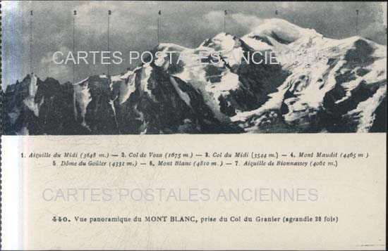 Cartes postales anciennes > CARTES POSTALES > carte postale ancienne > cartes-postales-ancienne.com Auvergne rhone alpes Haute savoie Chamonix Mont Blanc