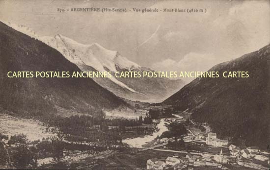 Cartes postales anciennes > CARTES POSTALES > carte postale ancienne > cartes-postales-ancienne.com Auvergne rhone alpes Haute savoie Argentiere