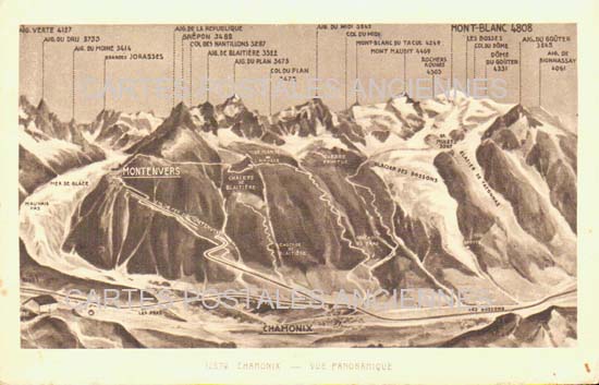 Cartes postales anciennes > CARTES POSTALES > carte postale ancienne > cartes-postales-ancienne.com Auvergne rhone alpes Haute savoie Chamonix Mont Blanc