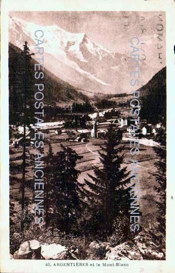 Cartes postales anciennes > CARTES POSTALES > carte postale ancienne > cartes-postales-ancienne.com Auvergne rhone alpes Haute savoie Argentiere