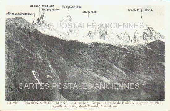 Cartes postales anciennes > CARTES POSTALES > carte postale ancienne > cartes-postales-ancienne.com Auvergne rhone alpes Haute savoie Chamonix Mont Blanc