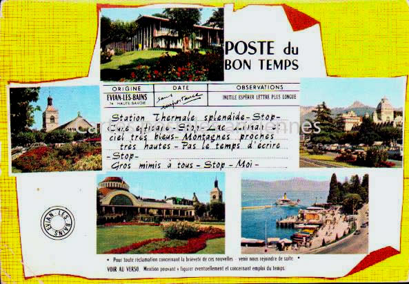 Cartes postales anciennes > CARTES POSTALES > carte postale ancienne > cartes-postales-ancienne.com Auvergne rhone alpes Haute savoie Evian Les Bains