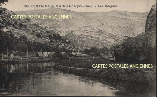 Cartes postales anciennes > CARTES POSTALES > carte postale ancienne > cartes-postales-ancienne.com Provence alpes cote d'azur Vaucluse Fontaine De Vaucluse